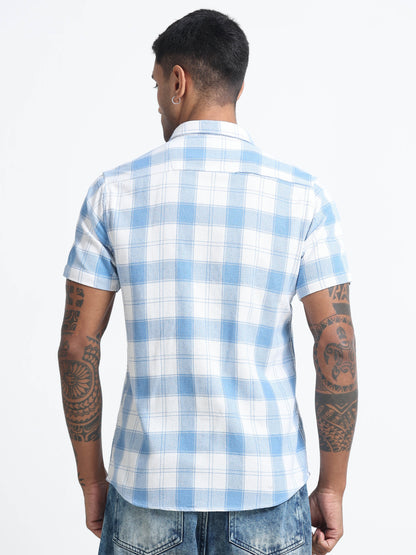 Mocklino Checks lightblue Shirt