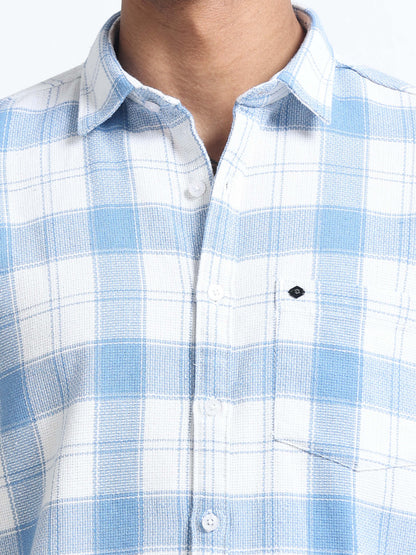 Mocklino Checks lightblue Shirt
