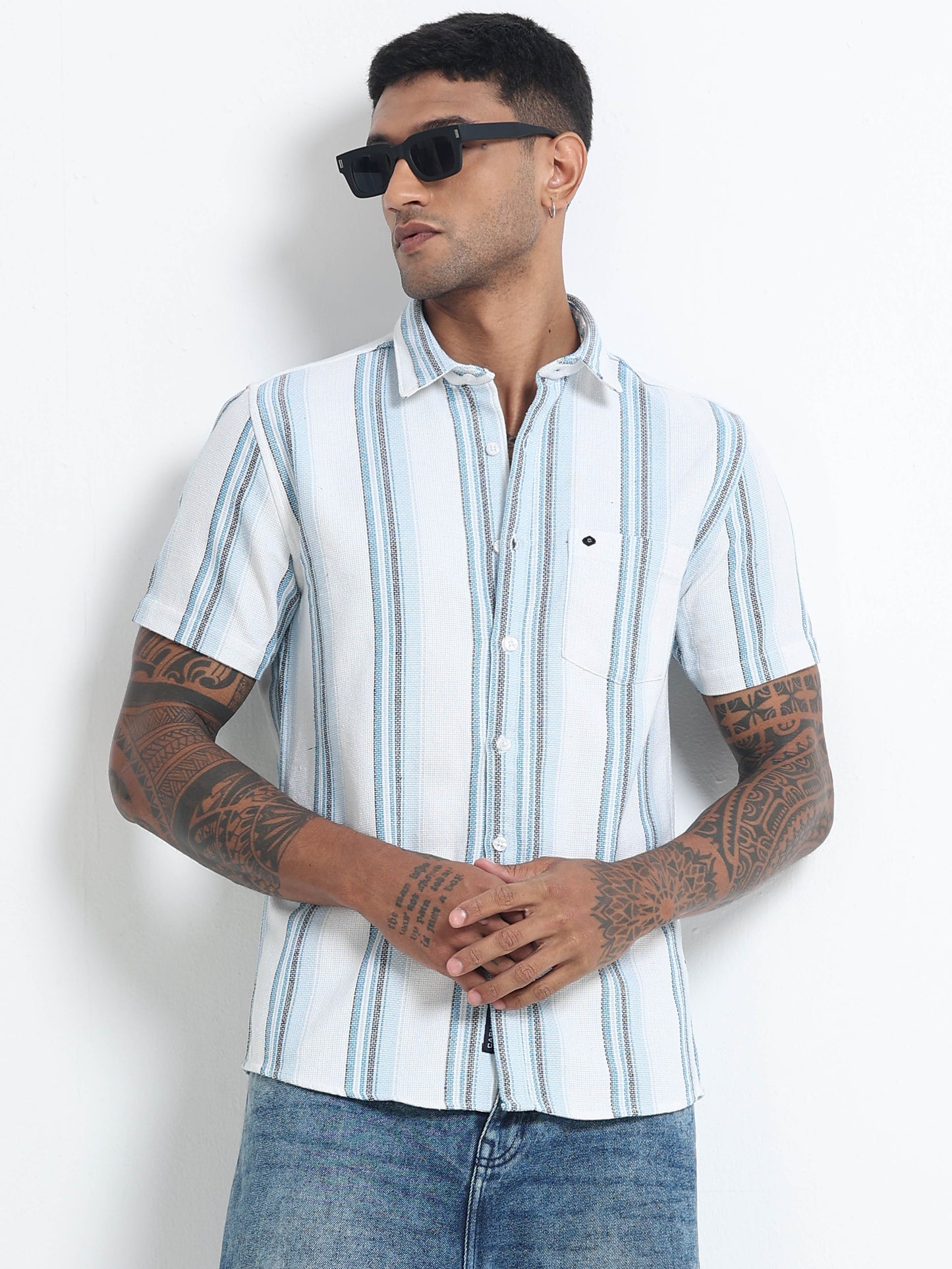 Mocklino Stripes lightblue Shirt