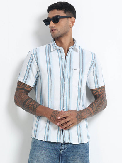 Mocklino Stripes lightblue Shirt