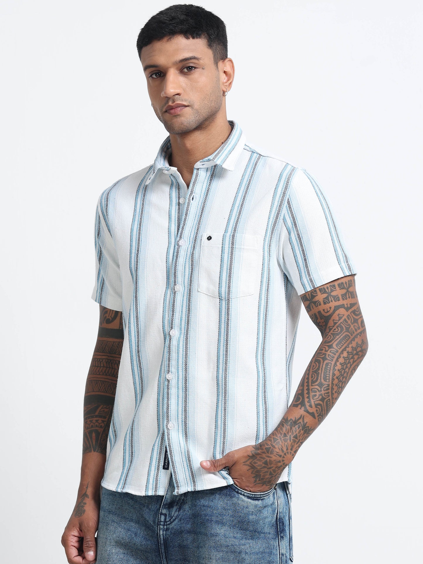 Mocklino Stripes lightblue Shirt