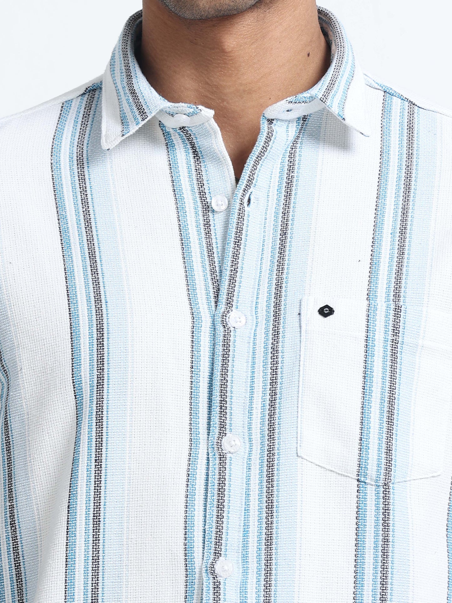 Mocklino Stripes lightblue Shirt