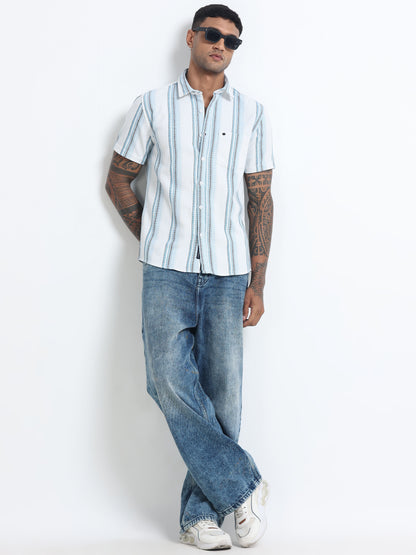 Mocklino Stripes lightblue Shirt