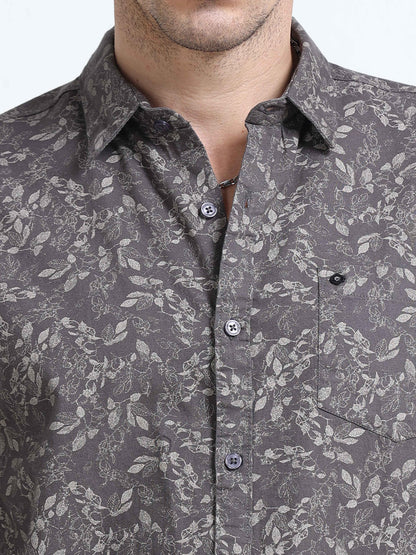 100% Cotton Oxford Print green Shirt