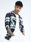 Twill Brushed Checks black Shirt