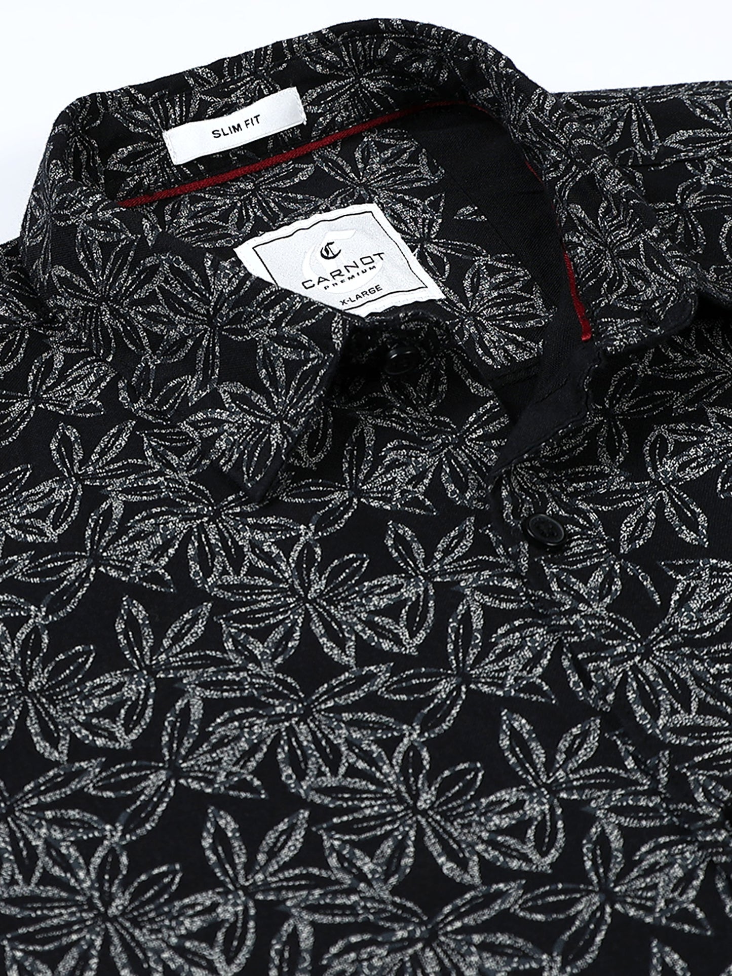 100% Cotton Oxford Print black Shirt