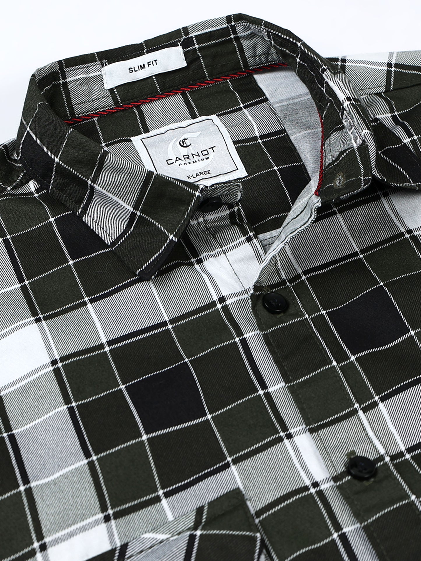 100% Cotton Twill Checks green Shirt