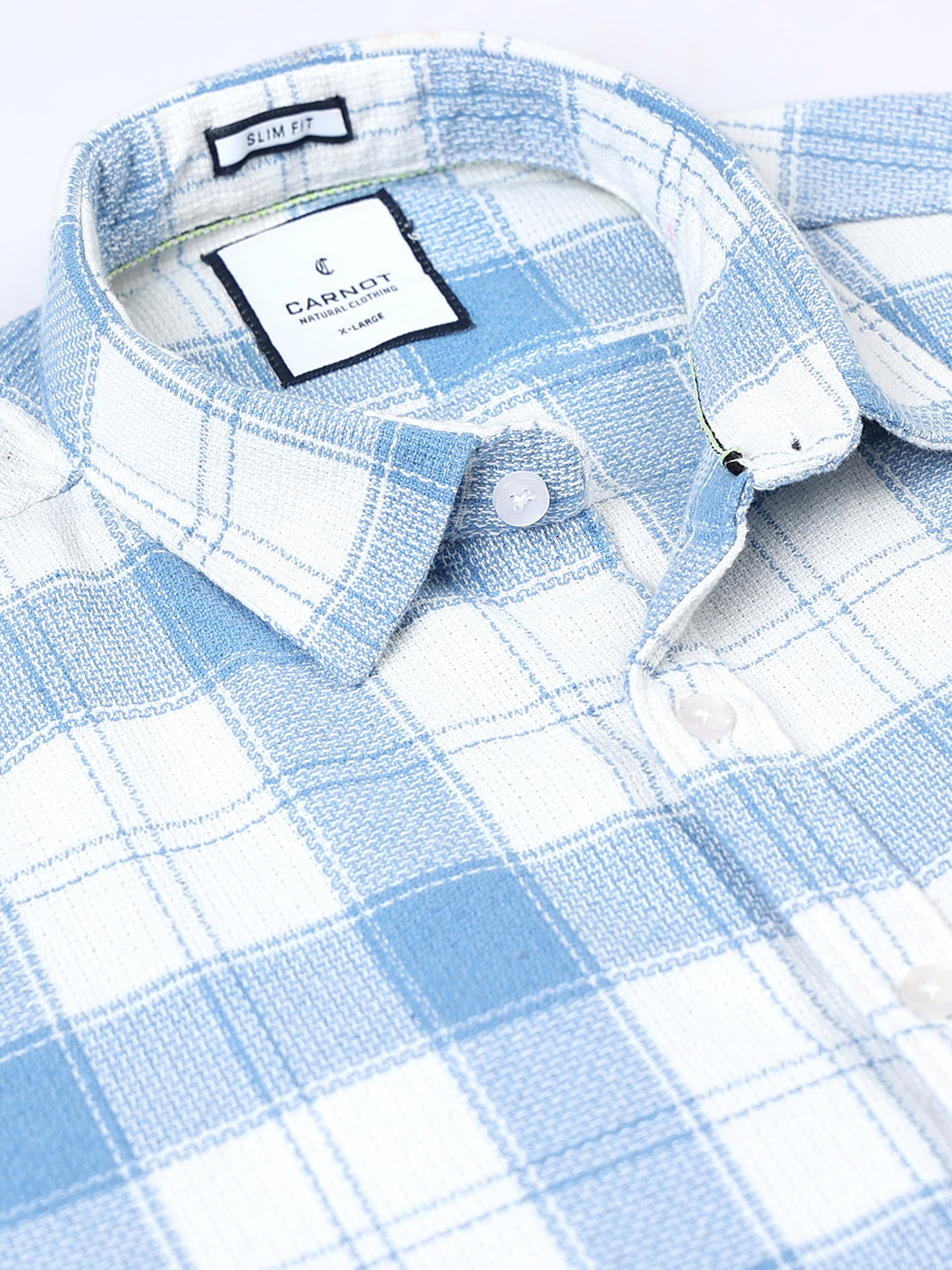 Mocklino Checks lightblue Shirt