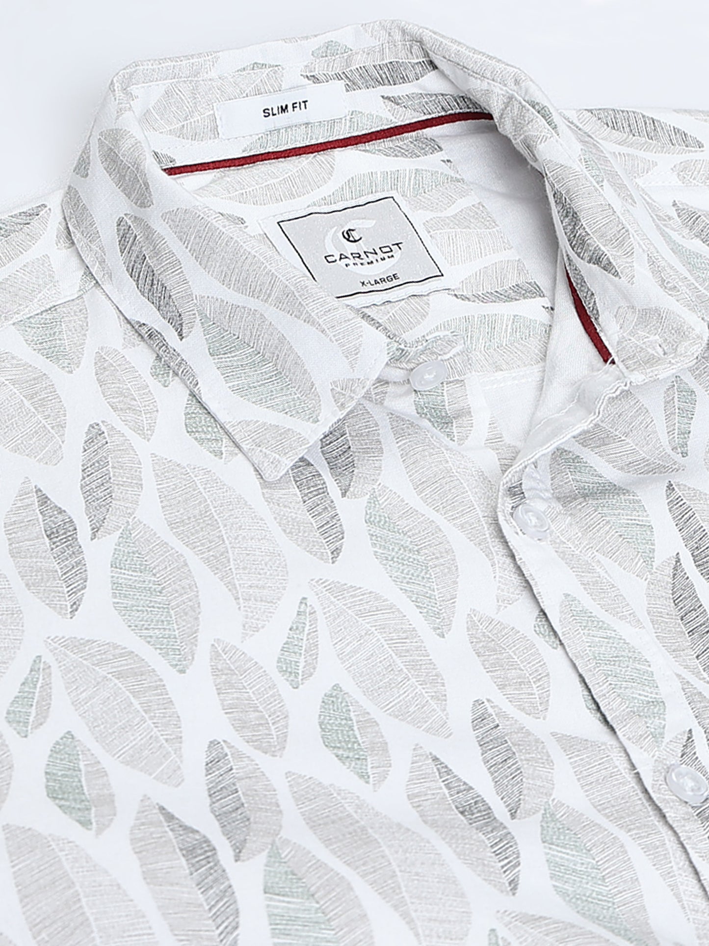 100% Cotton Oxford Print white Shirt