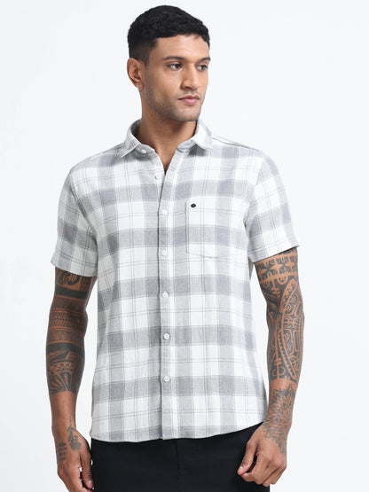 Mocklino Checks grey Shirt