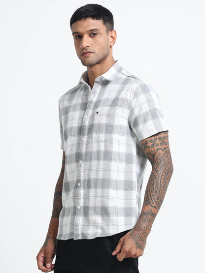Mocklino Checks grey Shirt