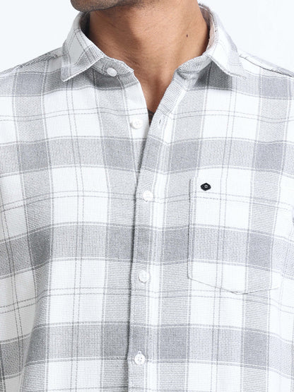 Mocklino Checks grey Shirt