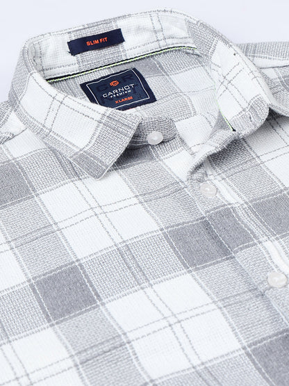 Mocklino Checks grey Shirt