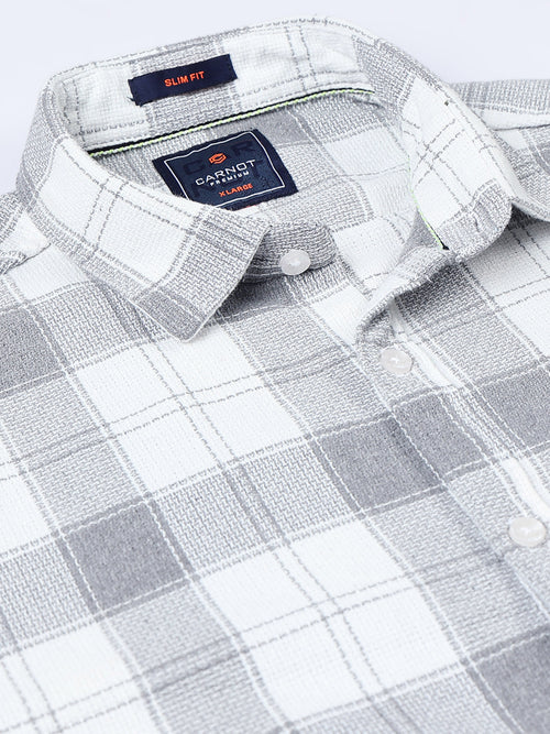Mocklino Checks grey Shirt