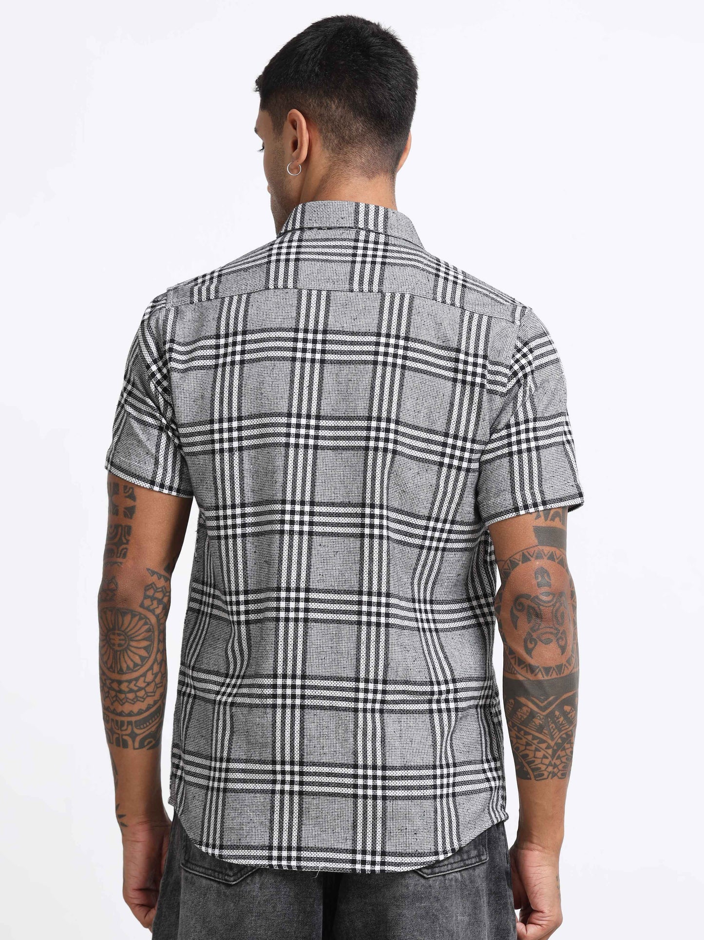 Mocklino Checks grey Shirt