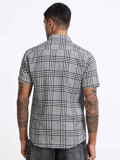 Mocklino Checks grey Shirt