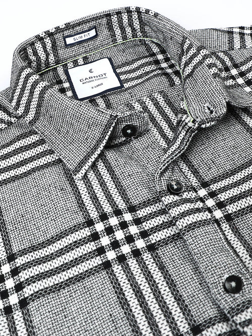 Mocklino Checks grey Shirt