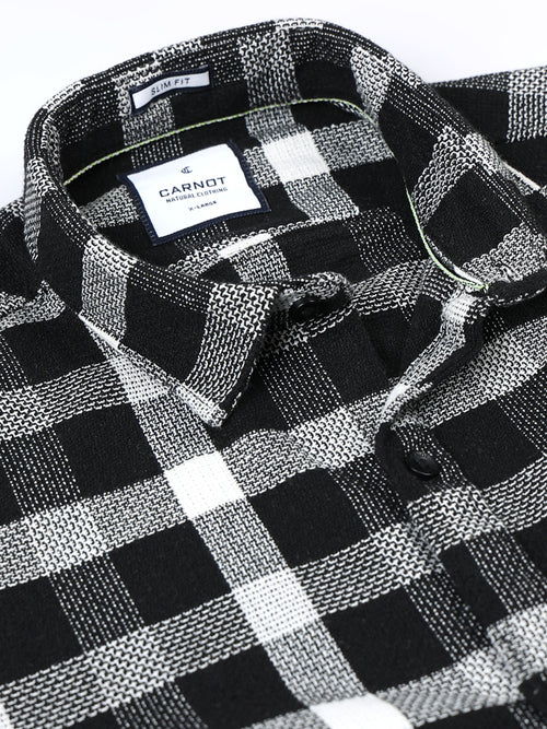 Mocklino Checks black Shirt