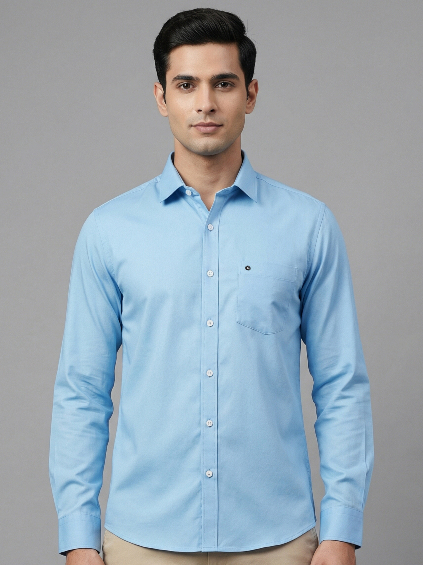 100% Cotton Twill Lightblue Shirt
