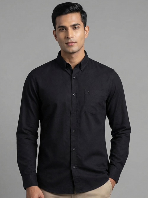100% Cotton Twill black Shirt