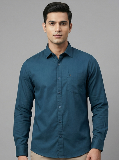 100% Cotton Twill blue Shirt