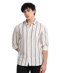 Lycra stripes polo brown Shirt