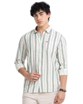 Lycra stripes polo green Shirt