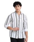 Lycra stripes polo black Shirt