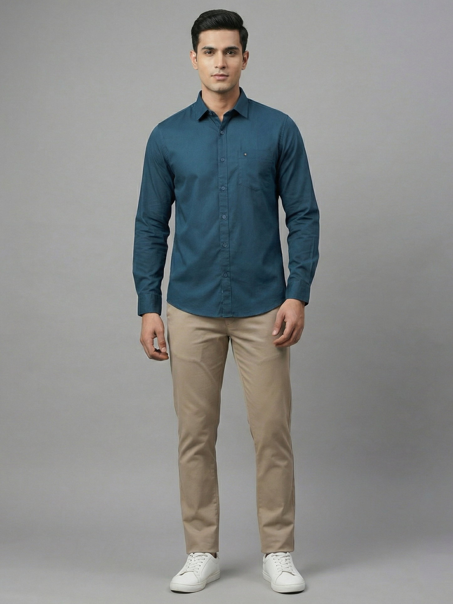 100% Cotton Twill blue Shirt