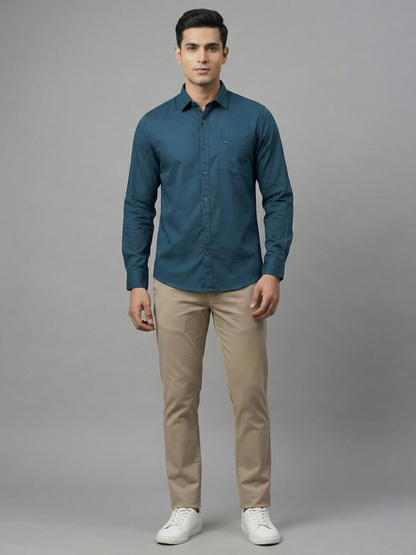 100% Cotton Twill blue Shirt