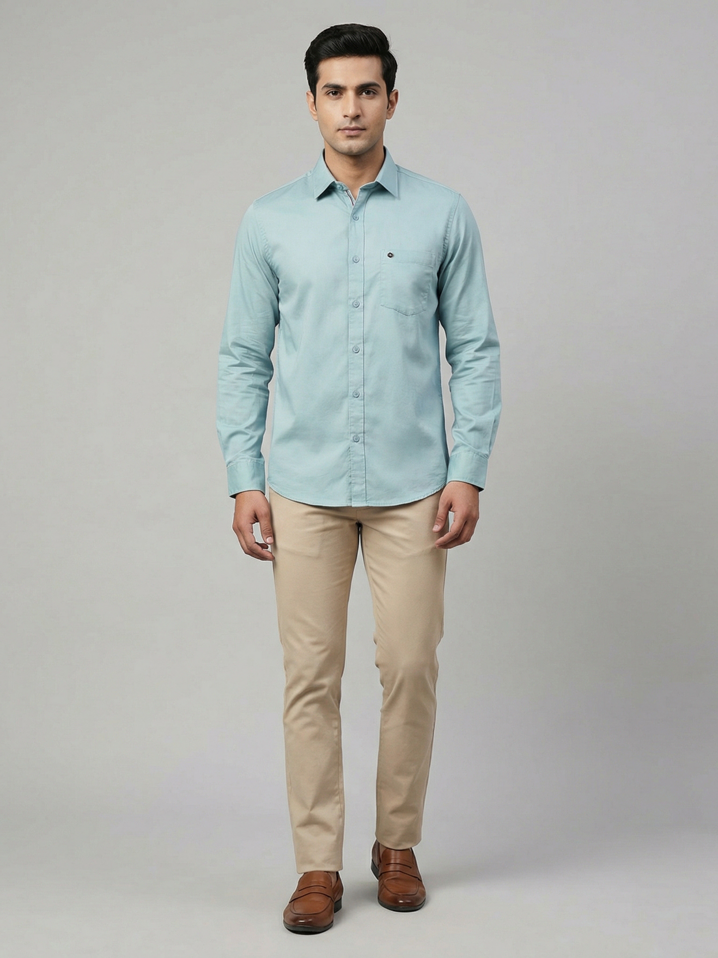 100% Cotton Twill green Shirt