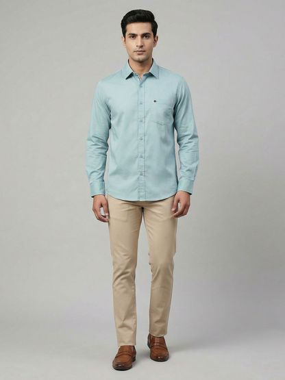 100% Cotton Twill green Shirt