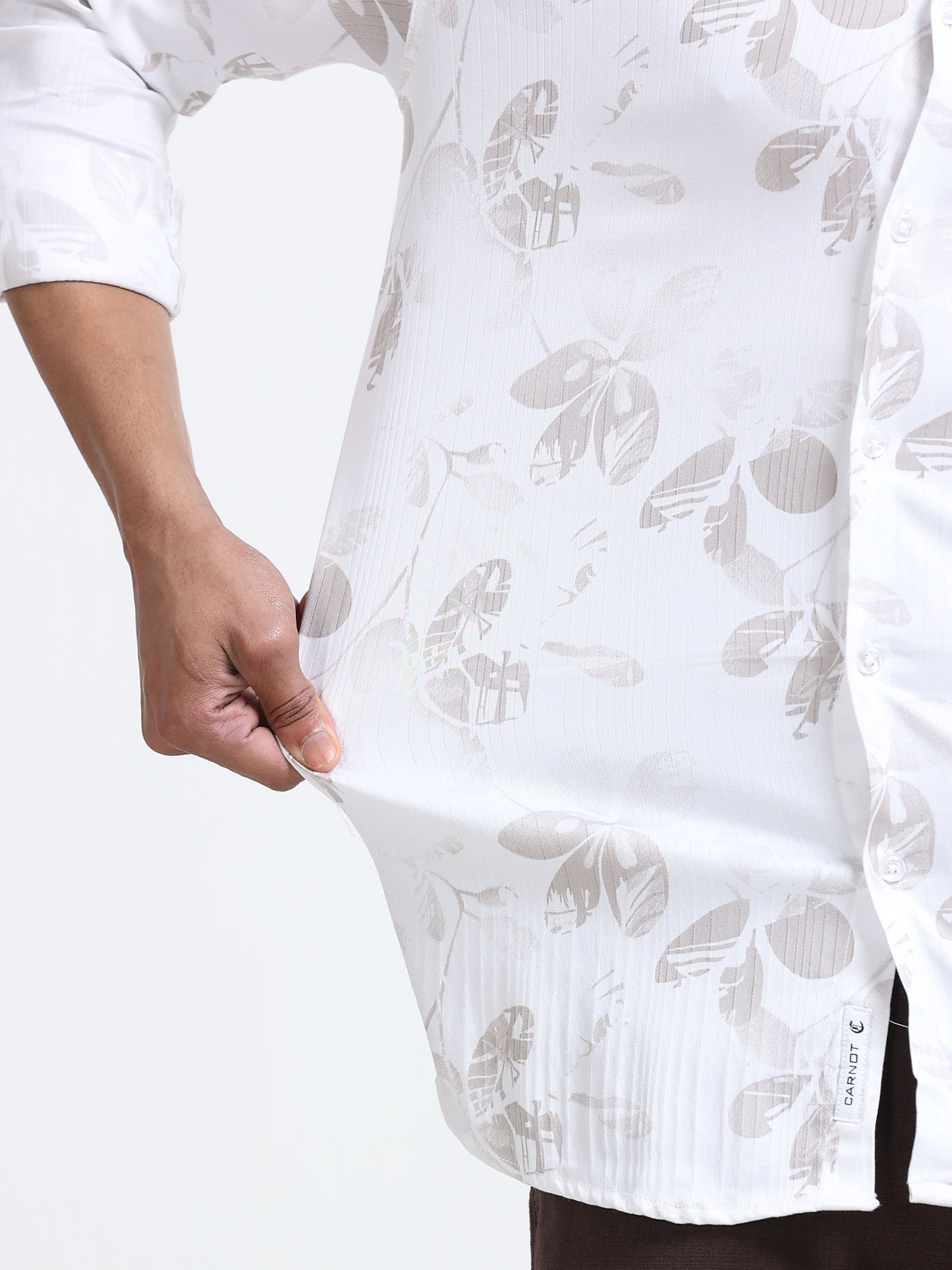 Satin Floral Print pink Shirt