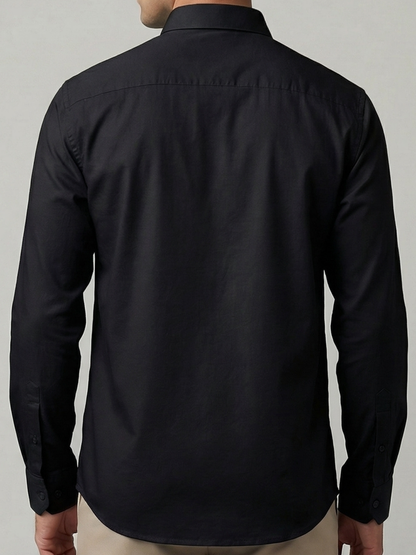 100% Cotton Twill black Shirt