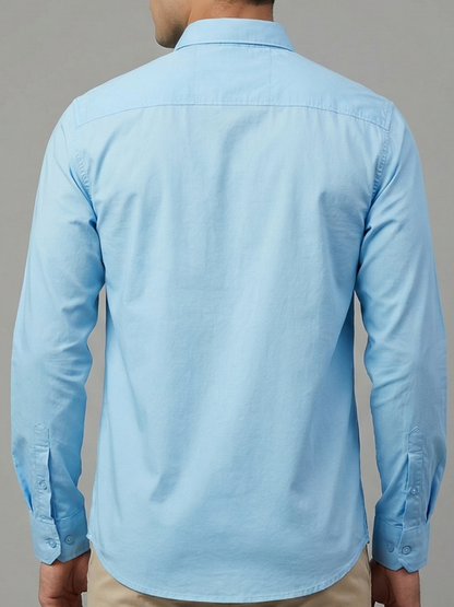 100% Cotton Twill Lightblue Shirt