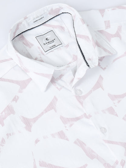 Satin Floral Print pink Shirt