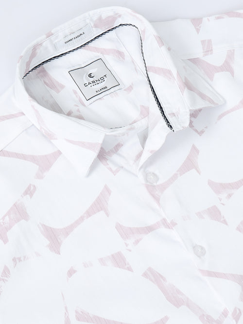 Satin Floral Print pink Shirt