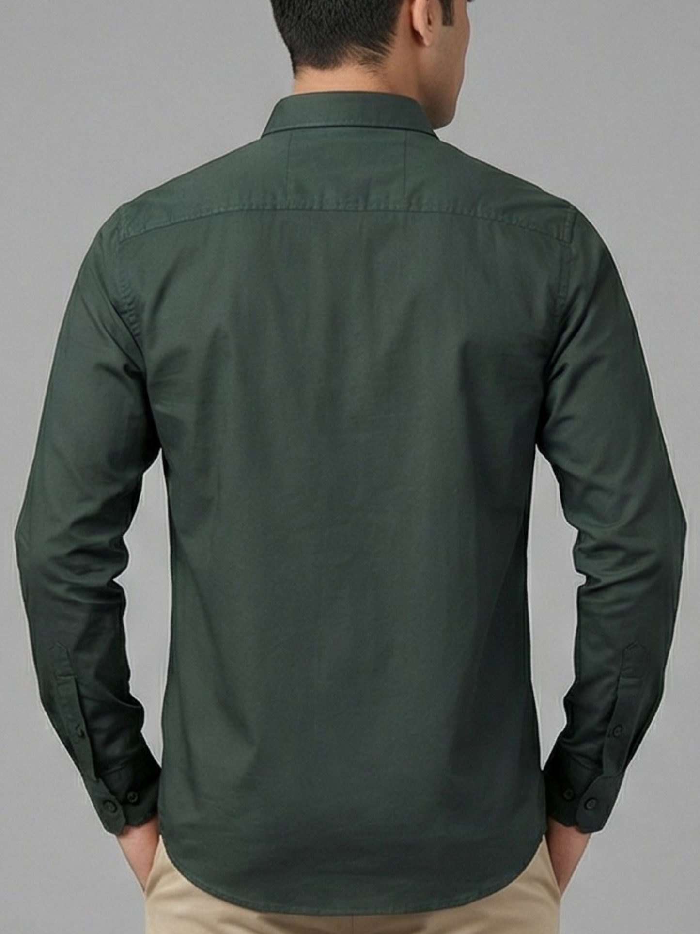 100% Cotton Twill dark green Shirt