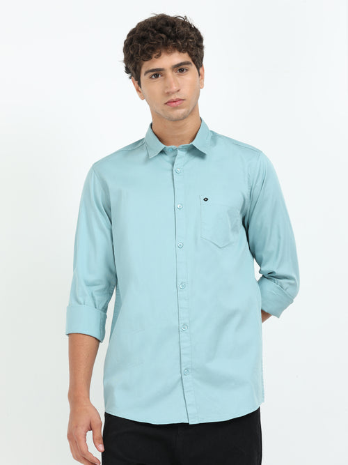 100% Cotton Twill blue Shirt