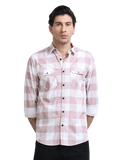 100% Cotton Twill Checks blue Shirt