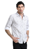 100% Cotton Oxford Print white Shirt