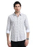 100% Cotton Oxford Print white Shirt
