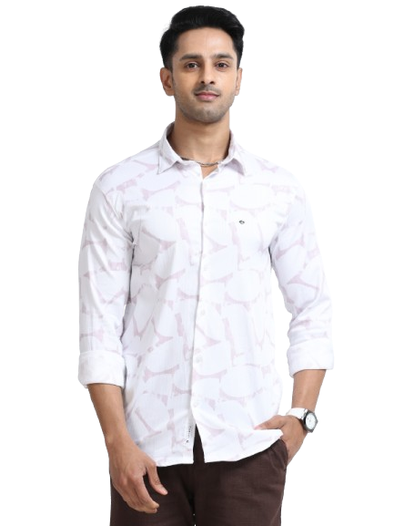 Satin Floral Print pink Shirt