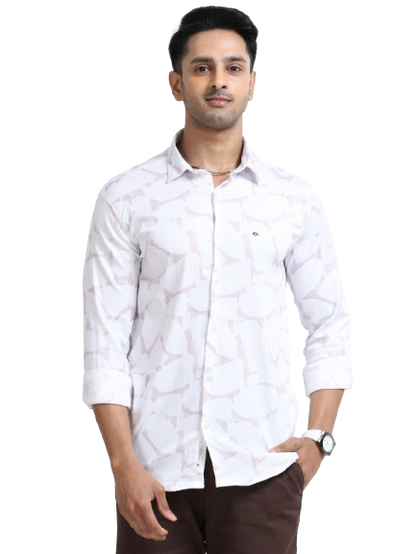 Satin Floral Print pink Shirt