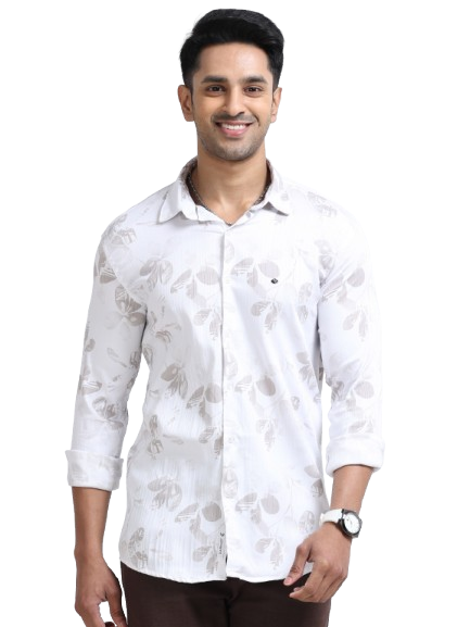 Satin Floral Print pink Shirt