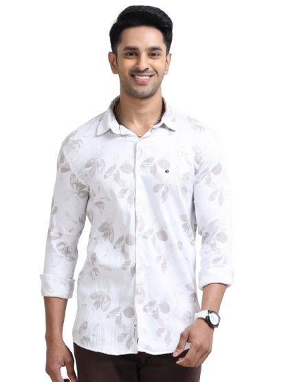 Satin Floral Print pink Shirt