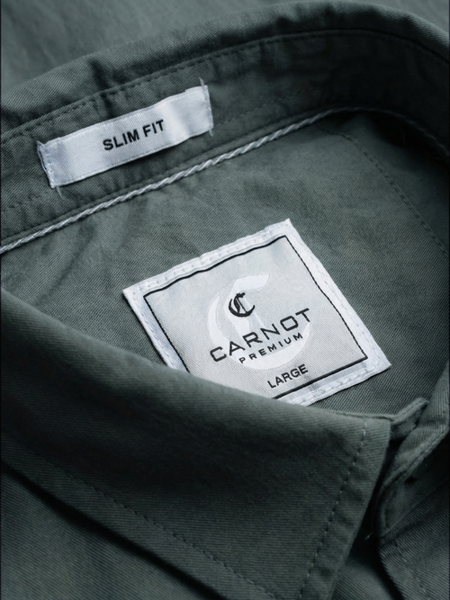 100% Cotton Twill dark green Shirt
