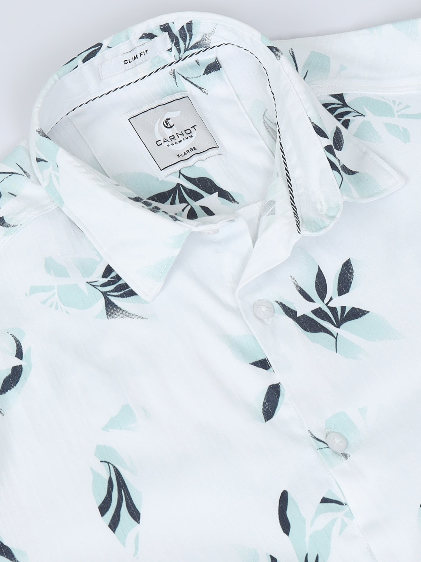 Satin Floral Print green Shirt