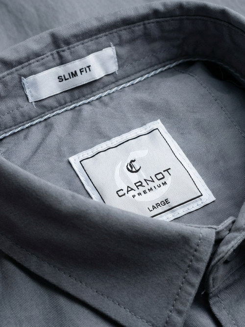 100% Cotton Twill grey Shirt