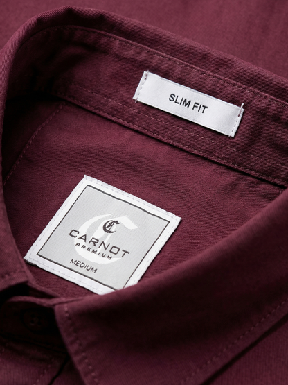 100% Cotton Twill maroon Shirt